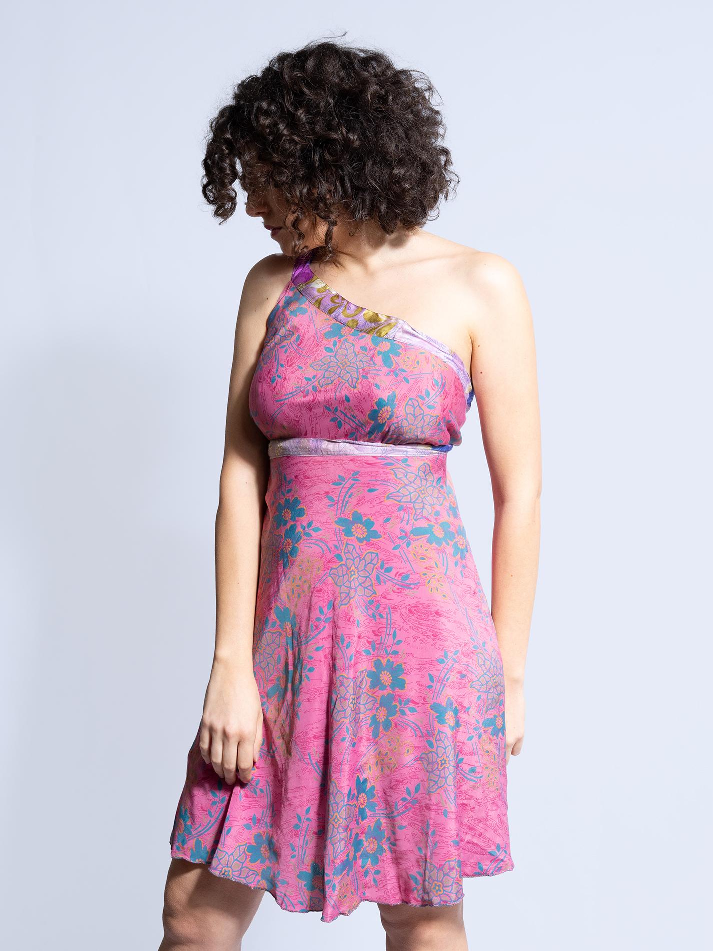 Mini Gonna etnica a portafoglio rosa – Shiva