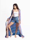Kimono aperto azzurro - Gujarat