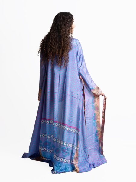 Kimono aperto azzurro - Gujarat (2)