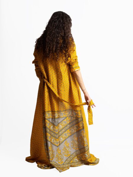 Kimono aperto giallo - Gujarat