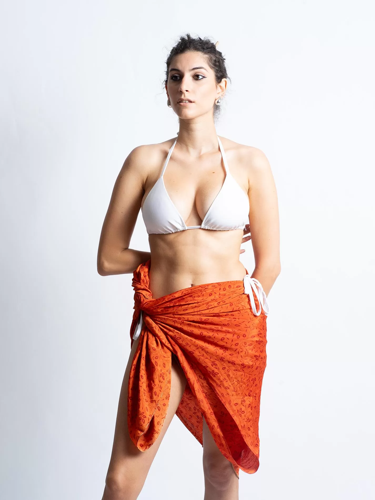 Pareo arancione - Sari Vintage