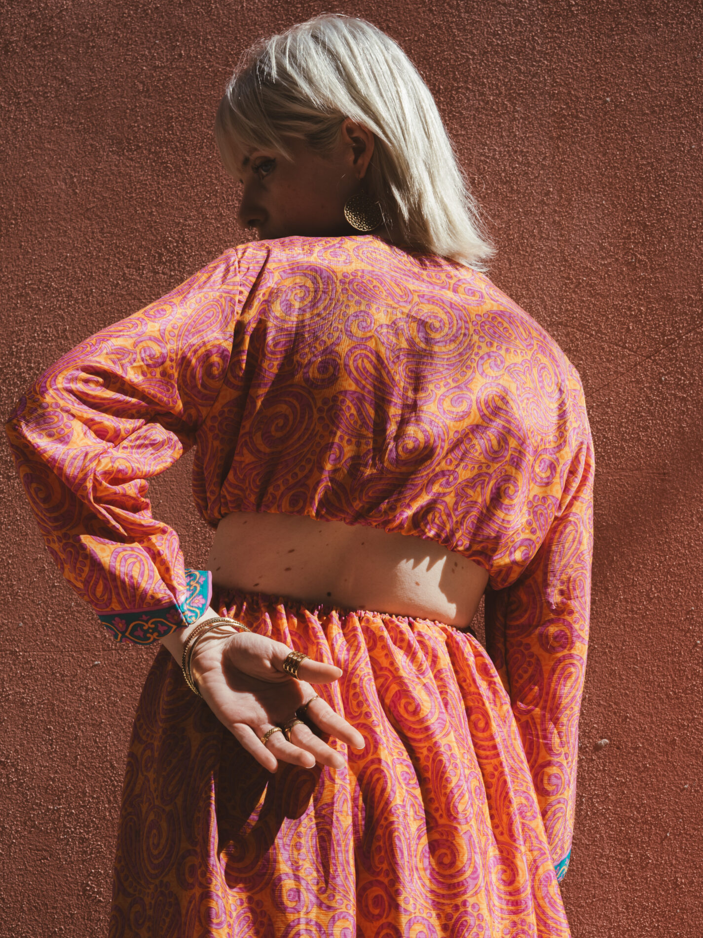 Abito Lungo con Anello arancione e rosa - Orissa