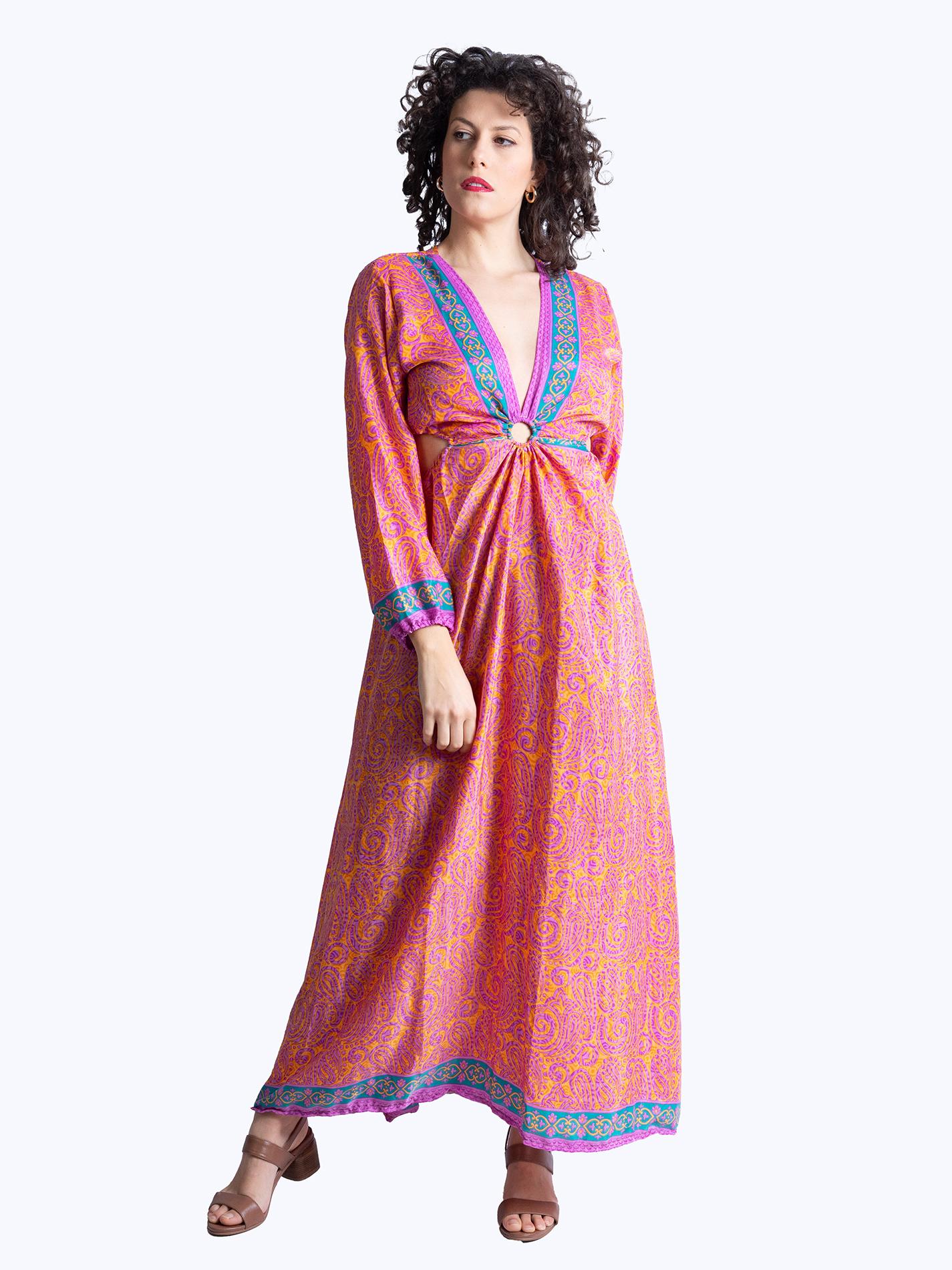 Abito Lungo con Anello arancione e rosa - Orissa