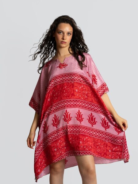 Caftano rosso e rosa