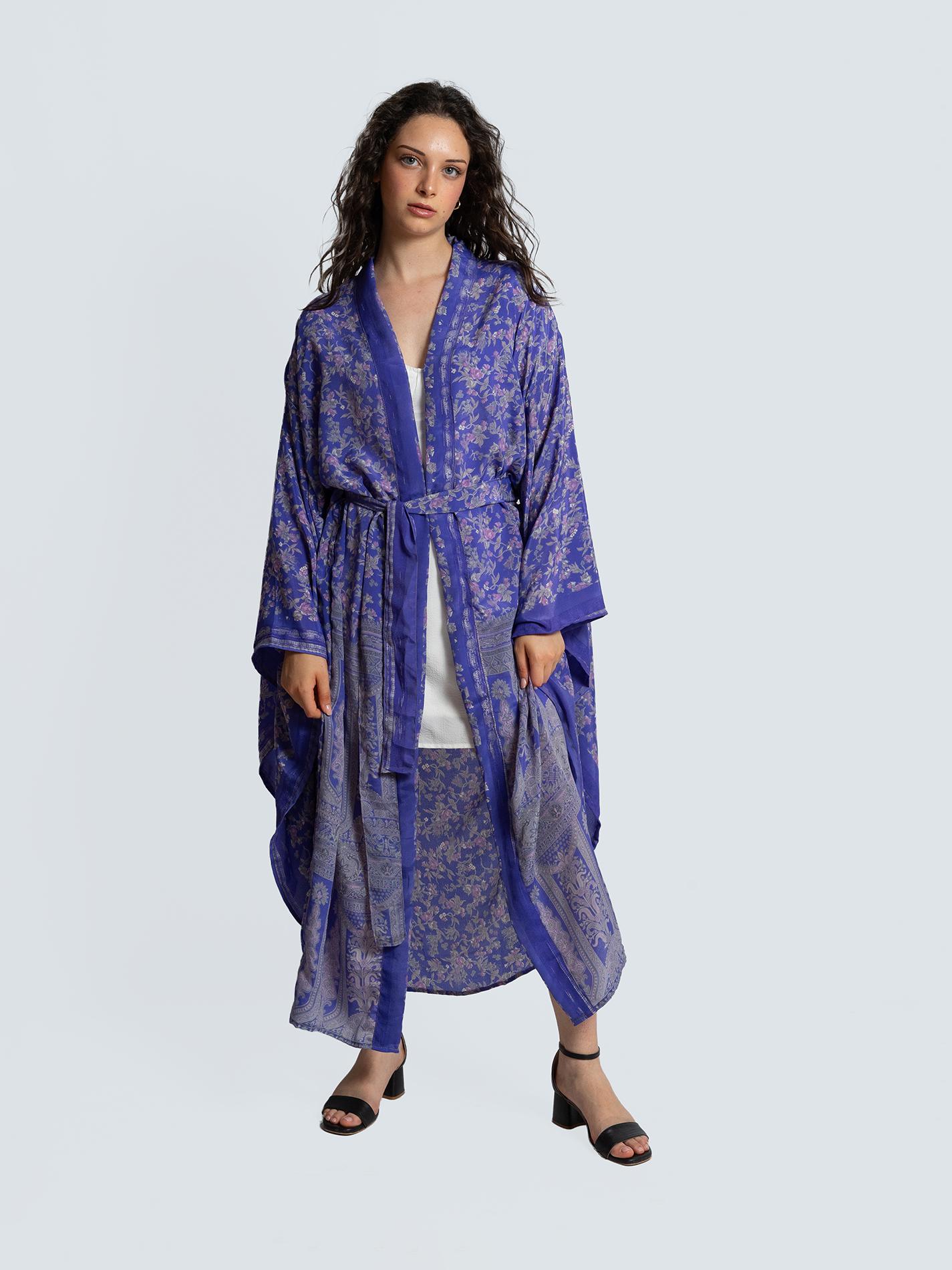 Kimono Manica Larga azzurro - Surat