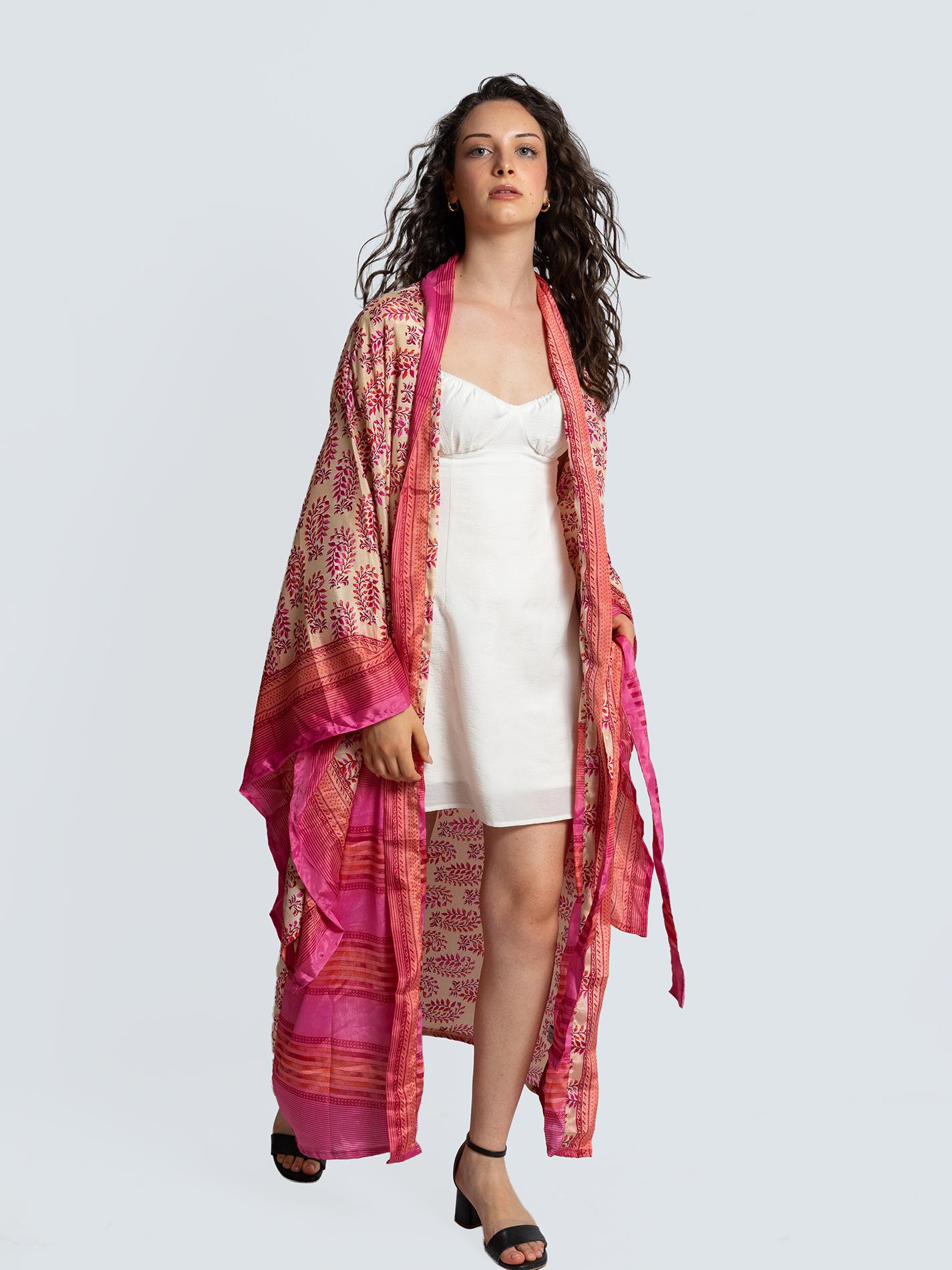 Kimono Manica Larga rosa - Surat