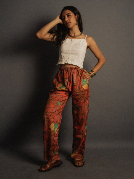 Pantalone foglie gialle e verdi LXL - Hanuman