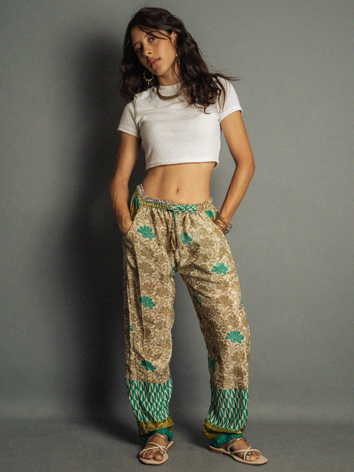 Pantalone ocra e verde SM - Hanuman