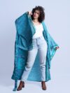 Kimono Manica Larga celeste - Surat