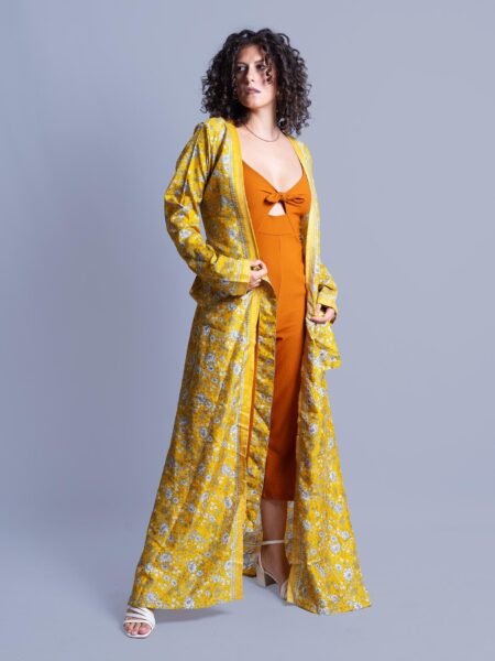 Kimono aperto giallo - Gujarat