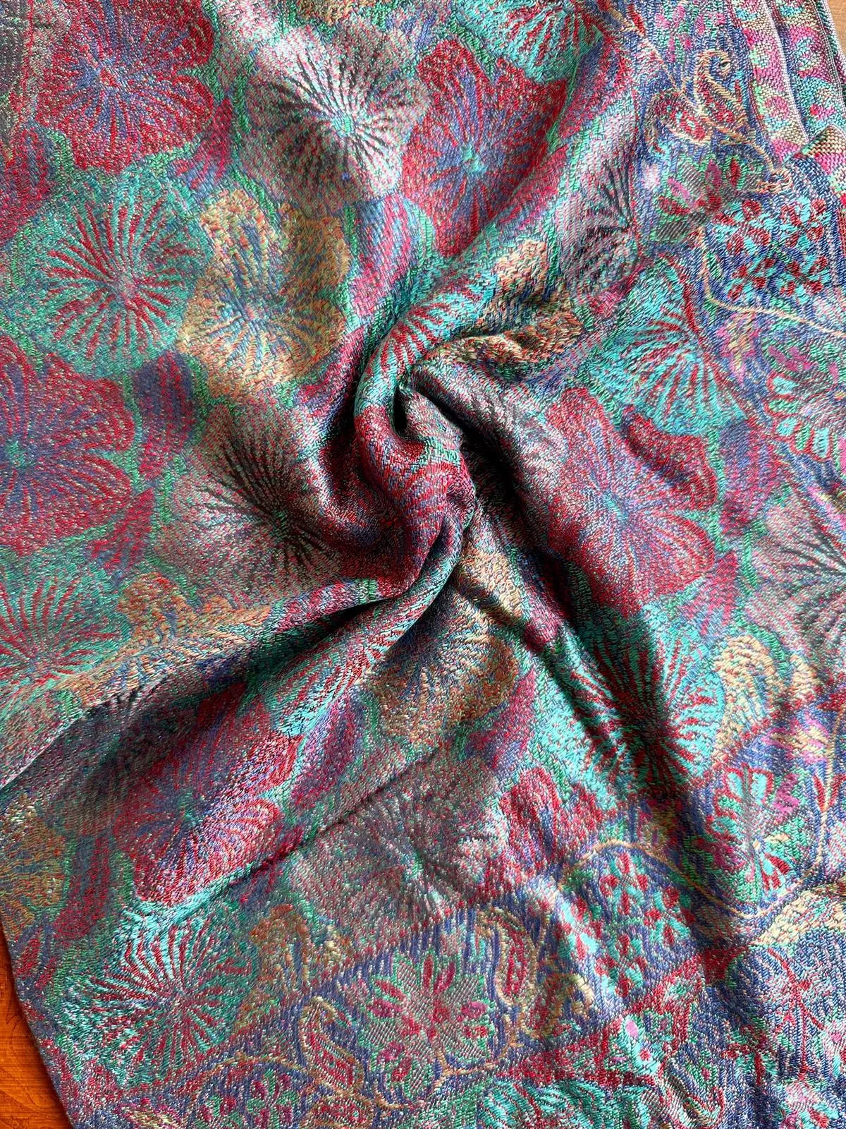 Sciarpa Jamawar in Seta e Viscosa 14