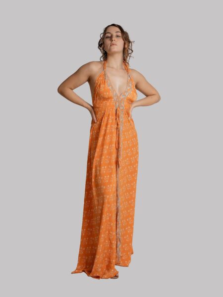 Abito etnico lungo arancione – Delhi
