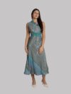 Gonna etnica lunga a portafoglio azzurro – India