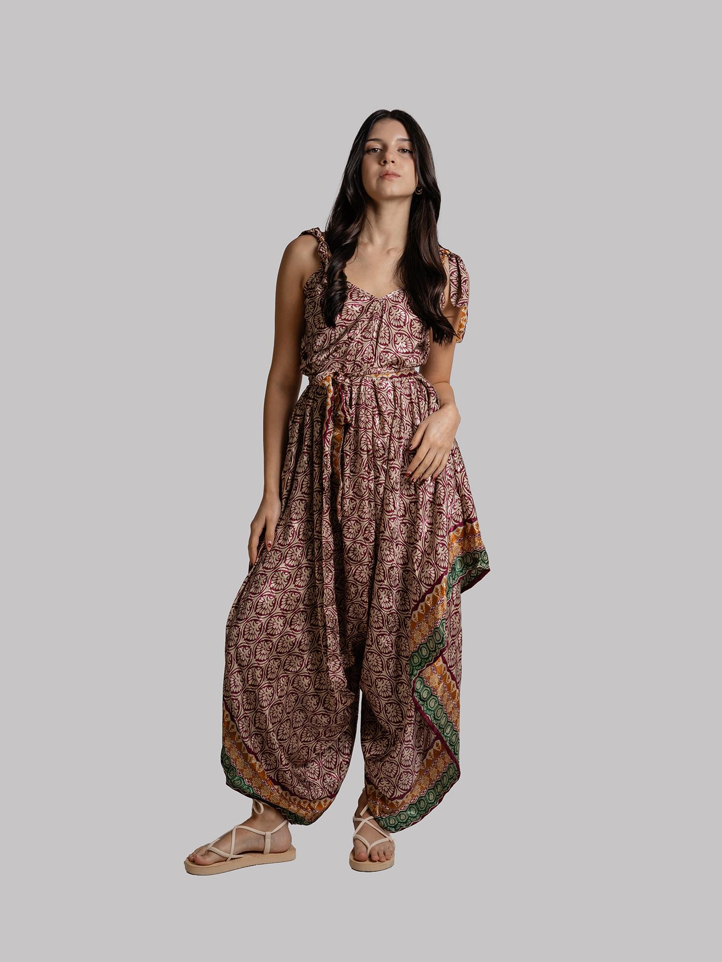 Tuta jumpsuit amaranto – Yoga