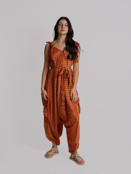 Tuta jumpsuit arancione – Yoga