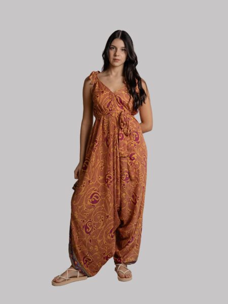 Tuta jumpsuit giallo e rosso – Yoga