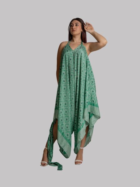 Tuta jumpsuit verde – Yoga