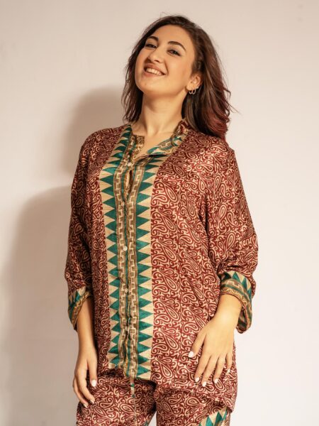 Pigiama in Sari LXL - amaranto (2)