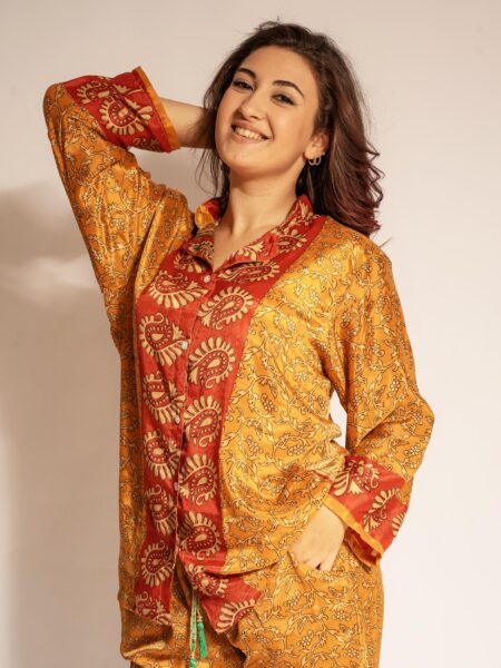Pigiama in Sari LXL - arancione (4)