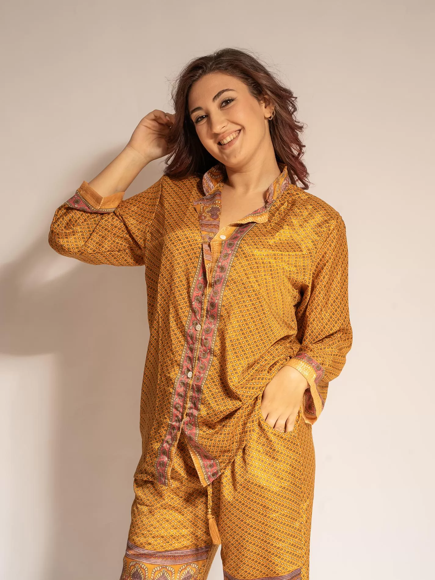 Pigiama in Sari LXL - arancione