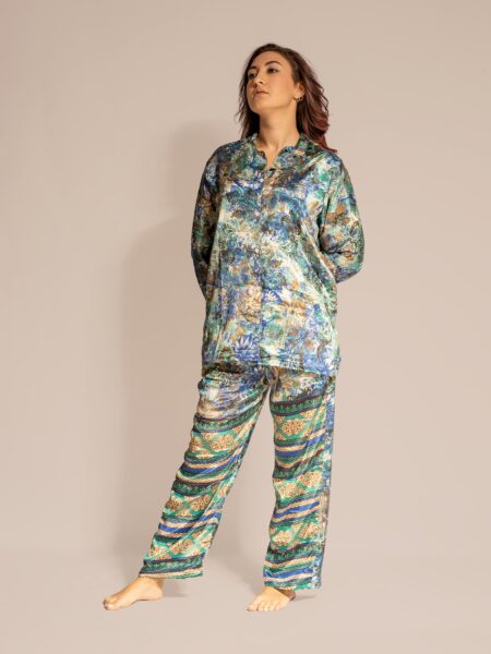 Pigiama in Sari LXL - azzurro (2)