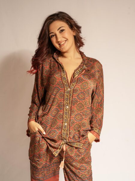 Pigiama in Sari LXL - rosa antico (2)