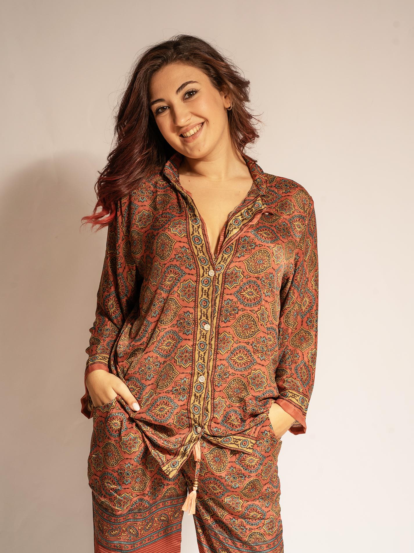 Pigiama in Sari LXL - rosa antico