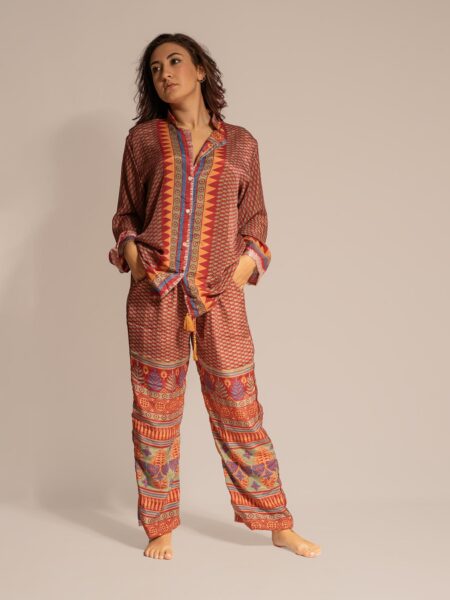 Pigiama in Sari LXL - rosso (2)