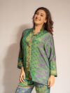 Pigiama in Sari LXL - verde e viola