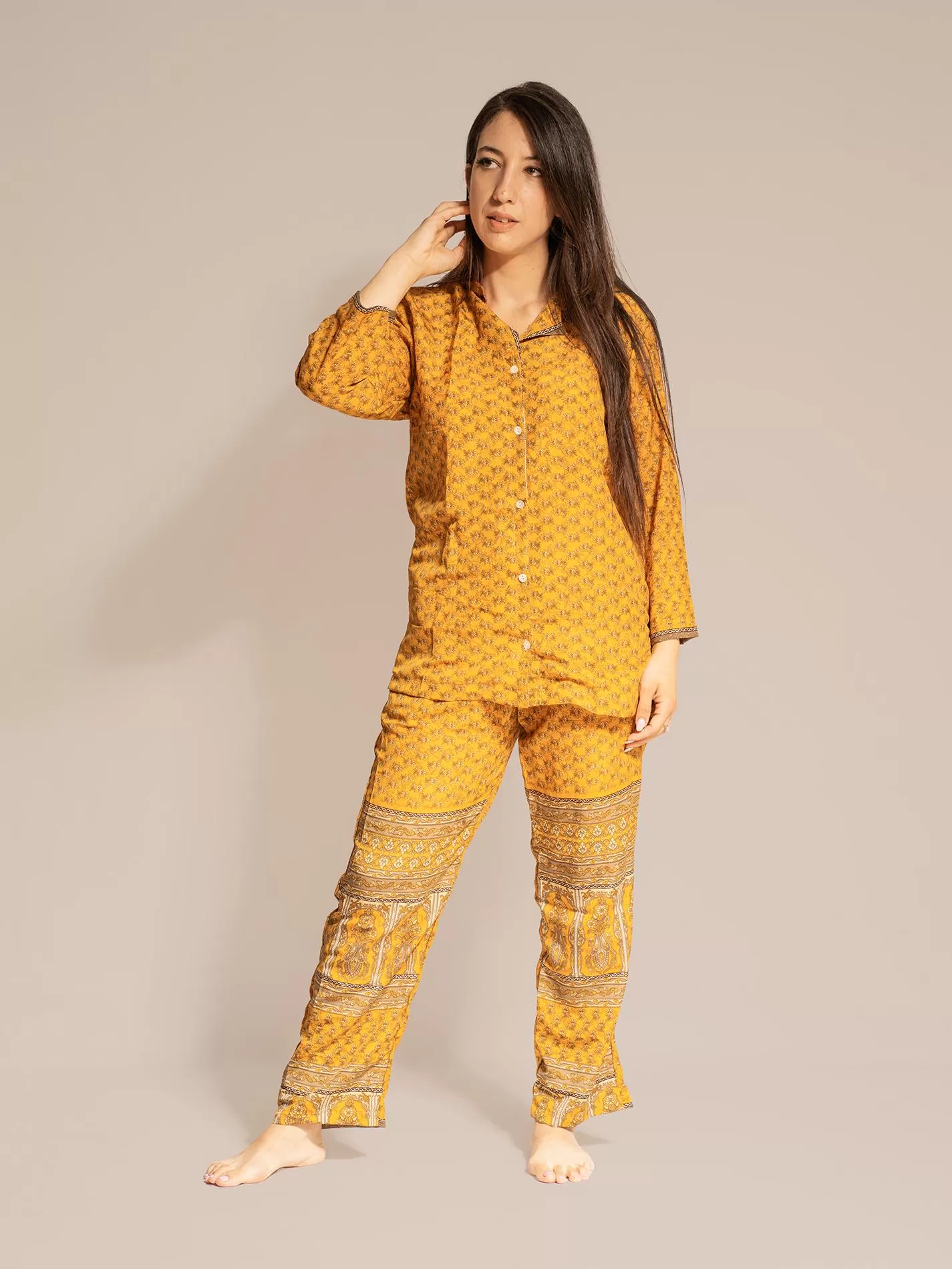 Pigiama in Sari SM - giallo