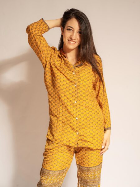 Pigiama in Sari SM - giallo (4)