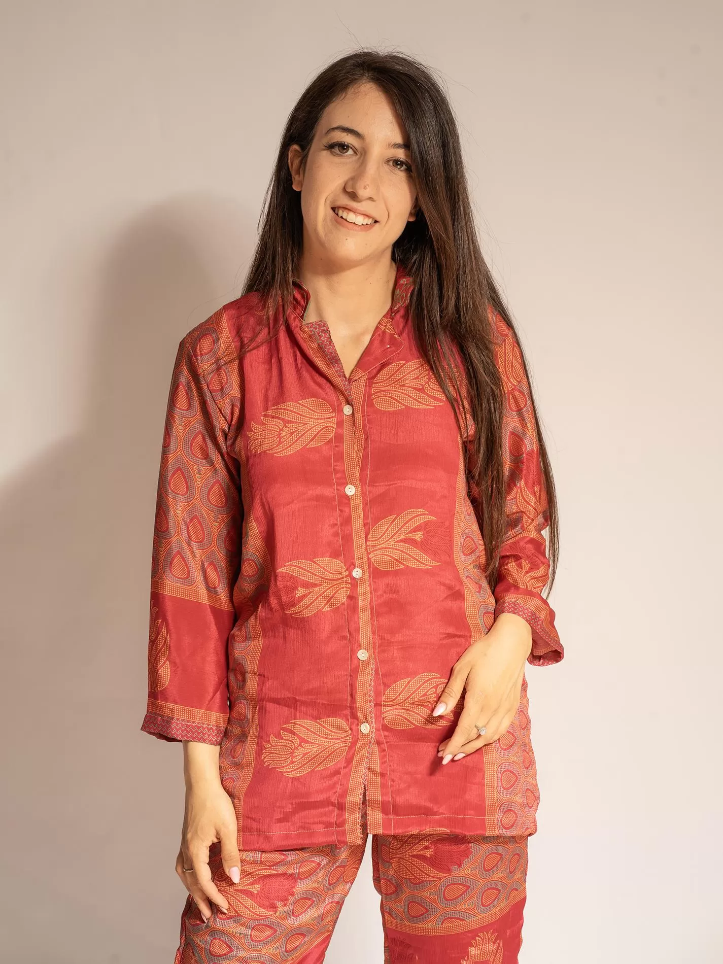 Pigiama in Sari SM - pesca