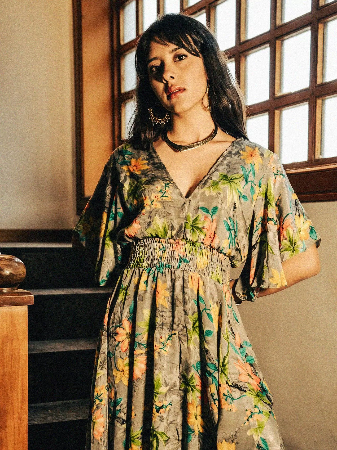 Abitino con maniche corte fiori - Haryana