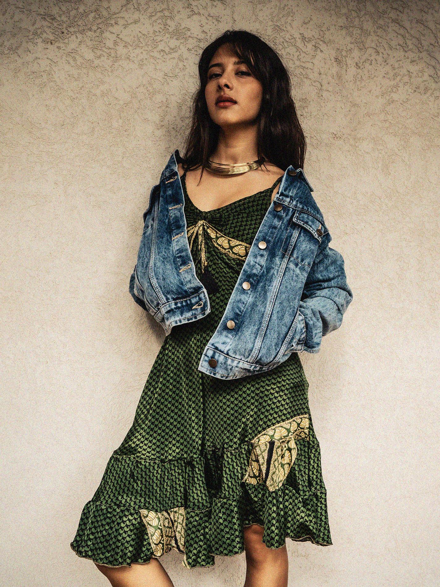 Abitino con spalline verde - Patna