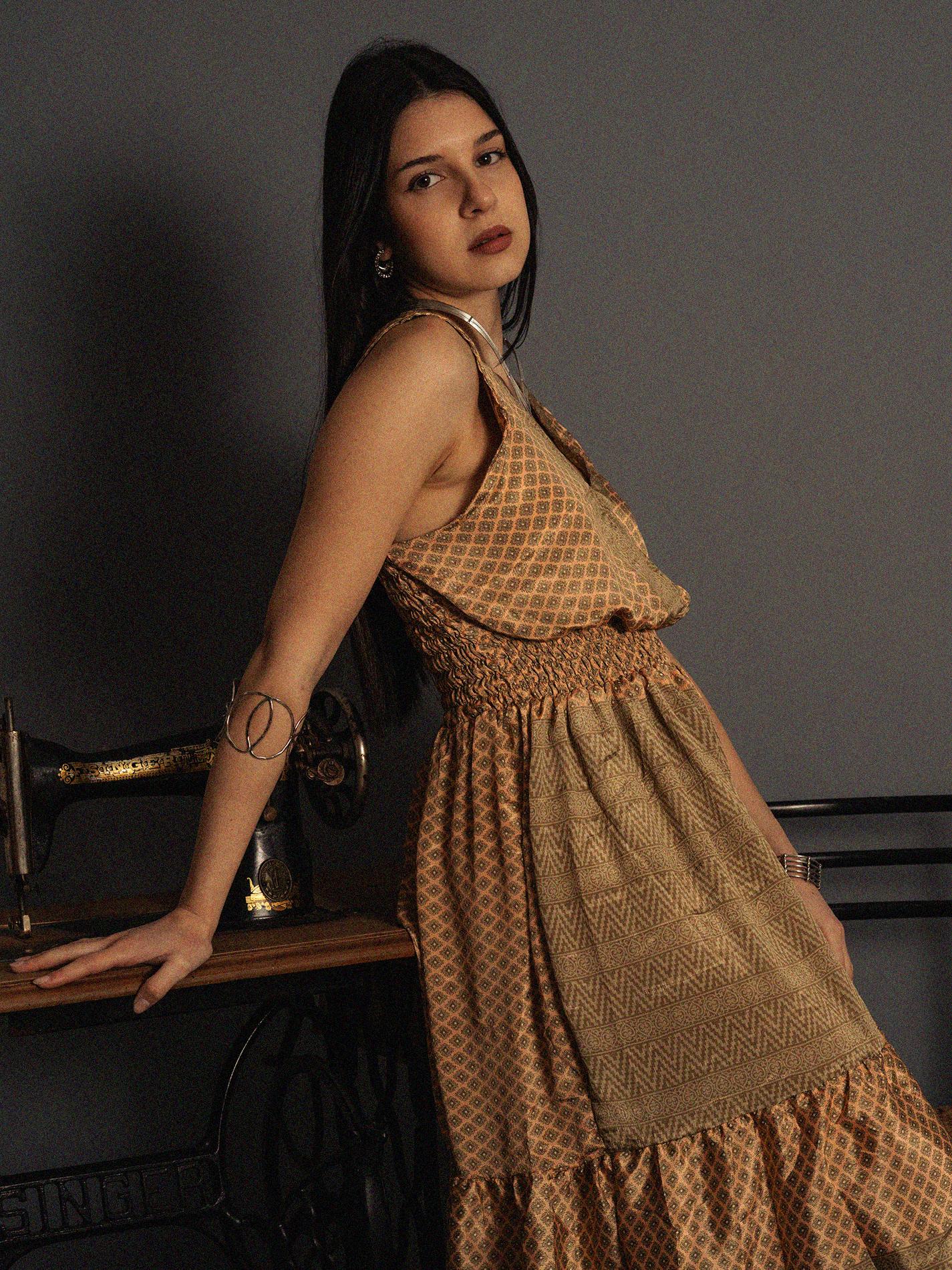 Abito corto ocra - Kanpur