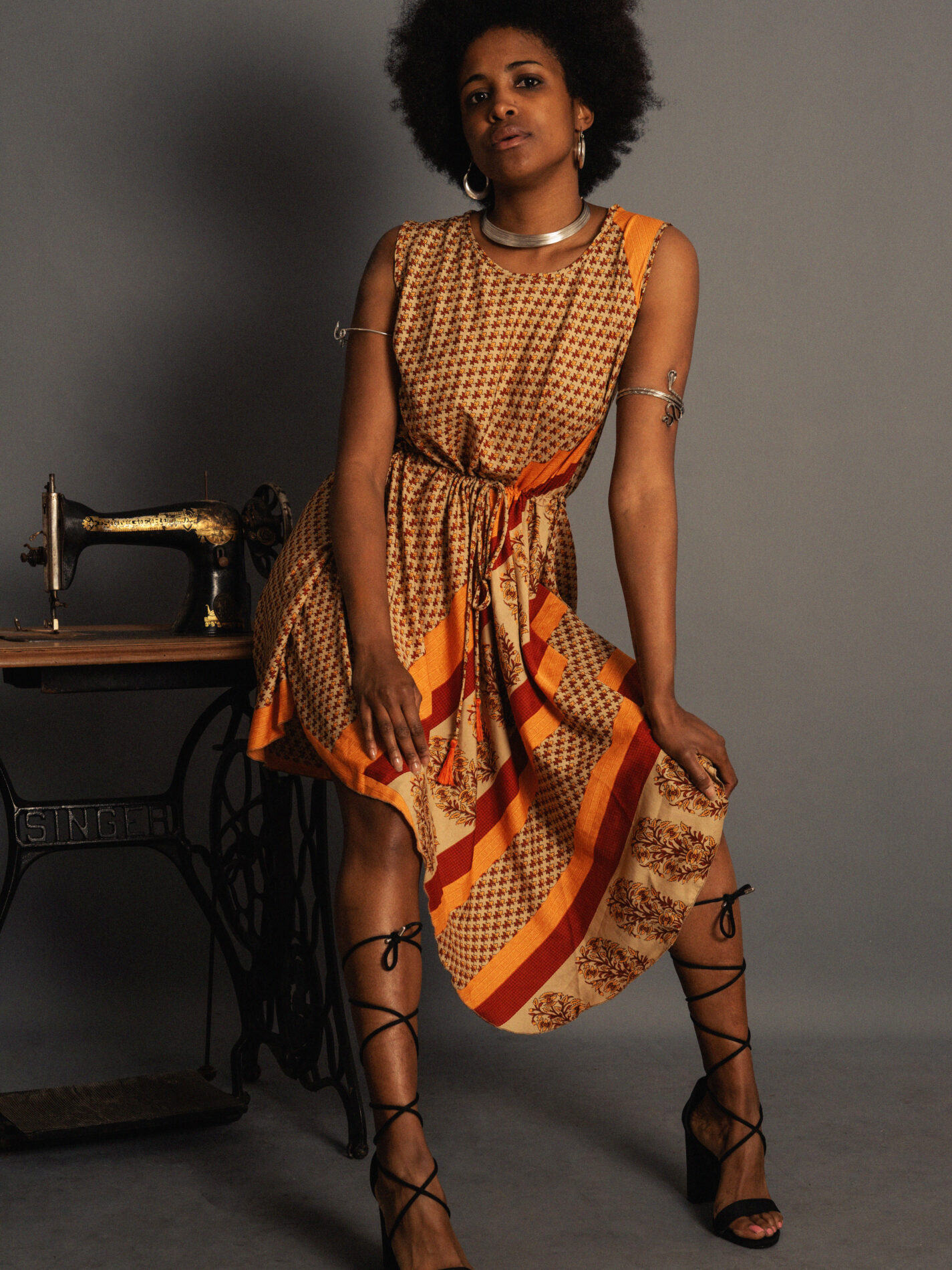 Abito tre quarti fiorellini - Ladakh