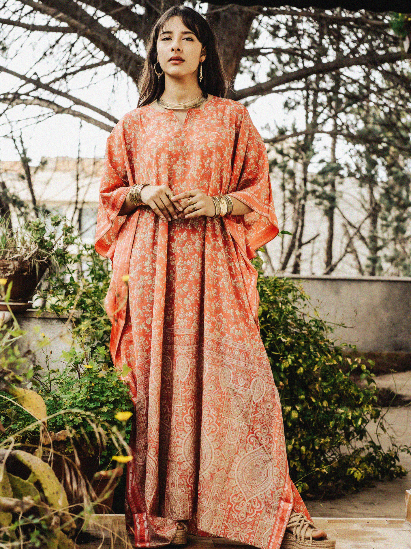 Caftano Lungo salmone