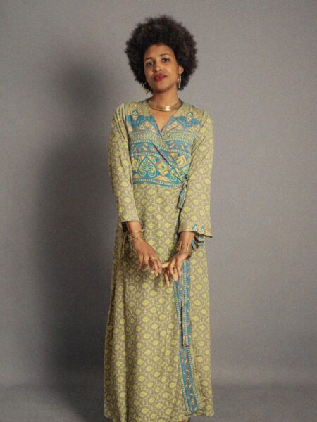 Kimono grigio e verde – Tibet