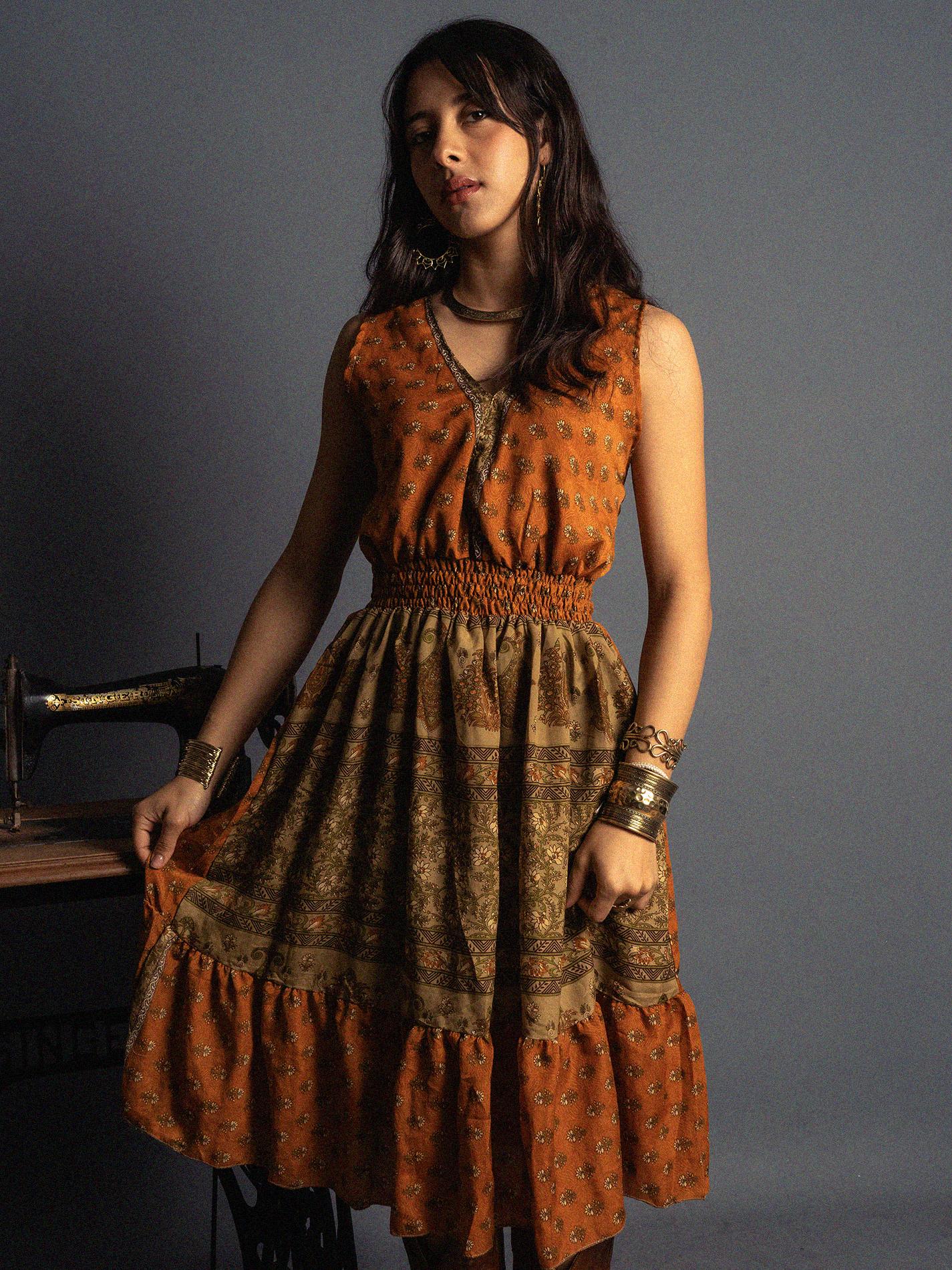 Abito corto arancione - Kanpur