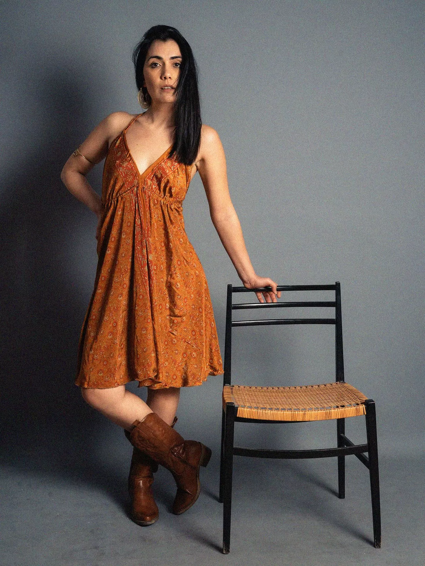 Abito corto arancione - Mandala