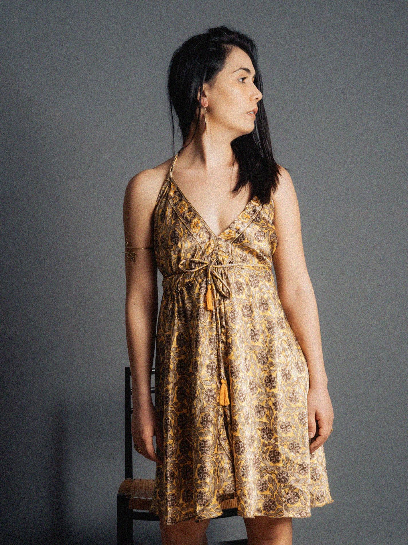 Abito corto ocra - Mandala