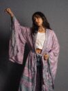 Kimono Manica Larga lilla e grigio - Surat