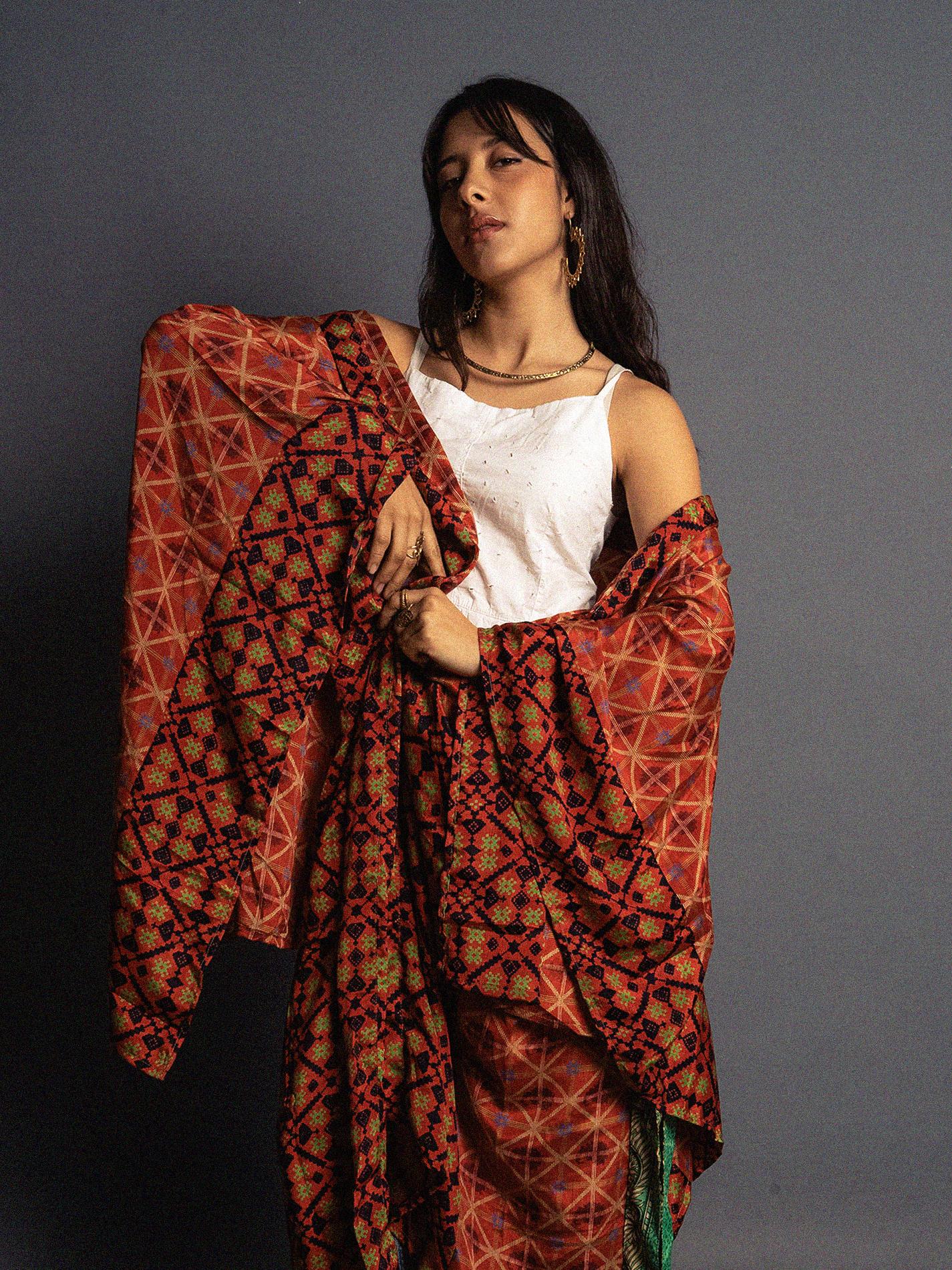 Kimono Manica Larga rosso - Surat