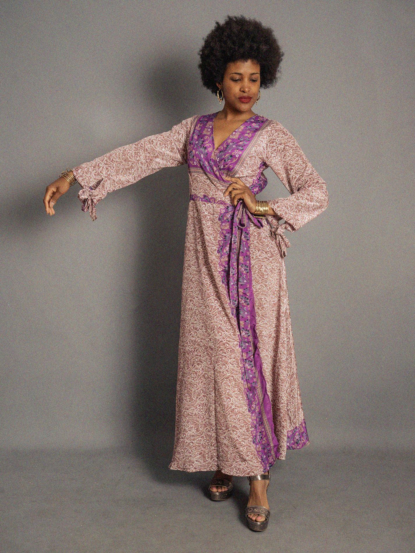 Kimono viola e rosa – Tibet