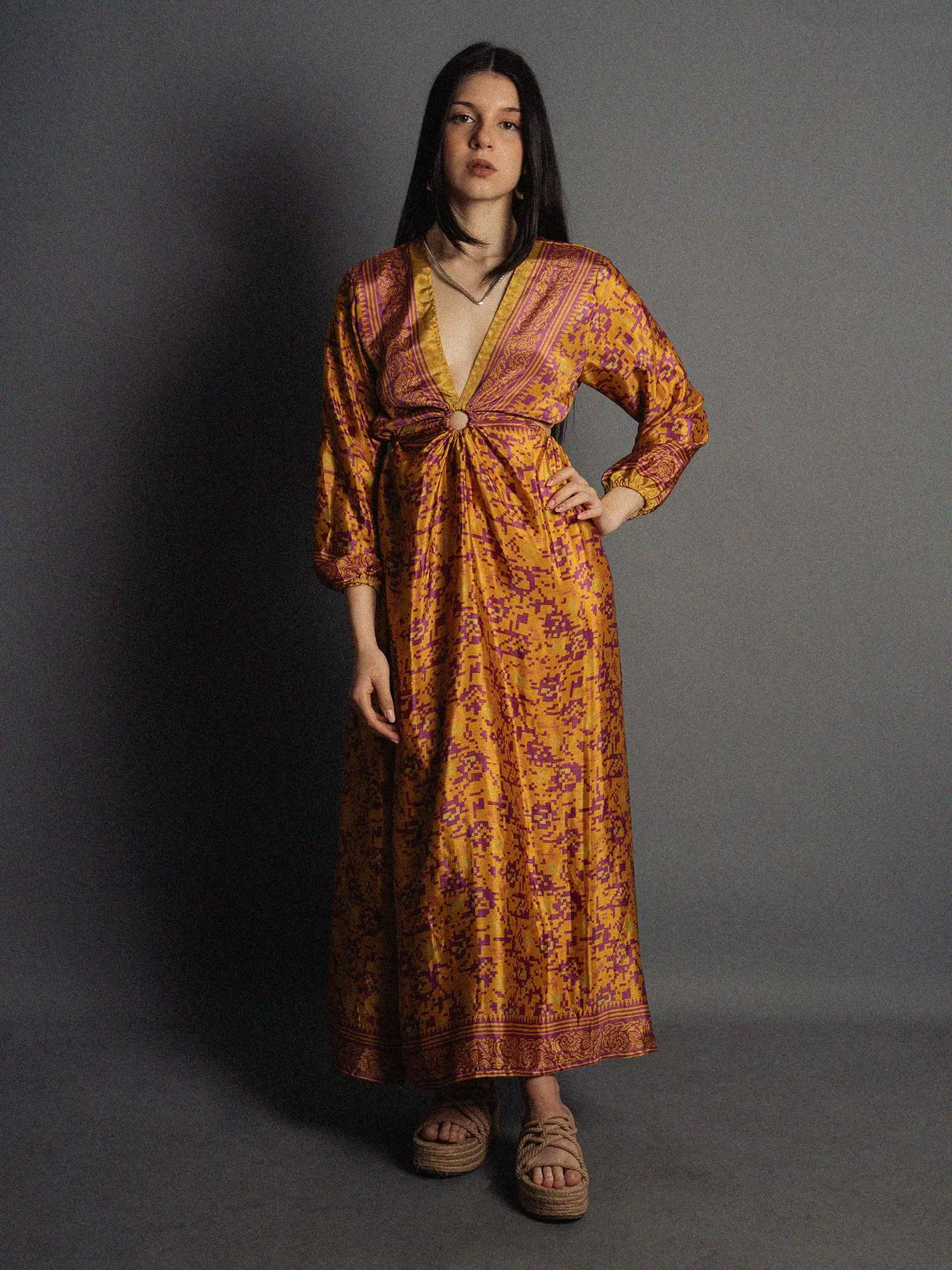 Abito Lungo con Anello arancione - Orissa