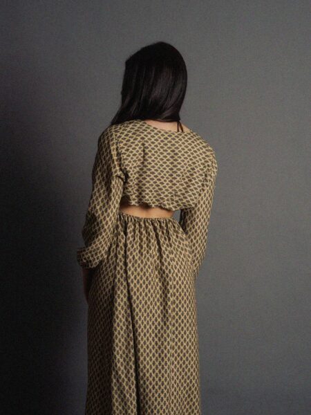 Abito Lungo con Anello ocra - Orissa (2)