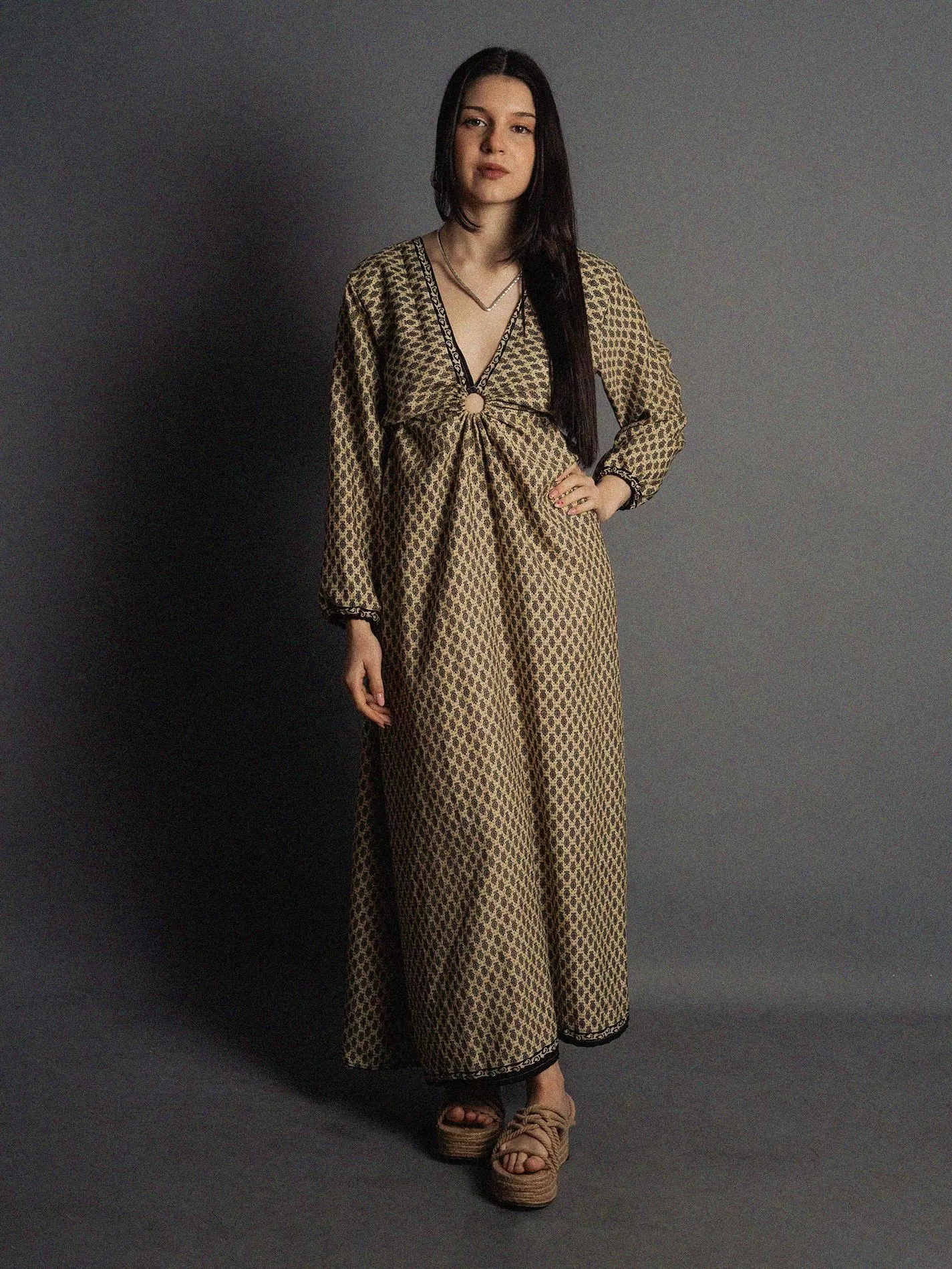 Abito Lungo con Anello ocra - Orissa