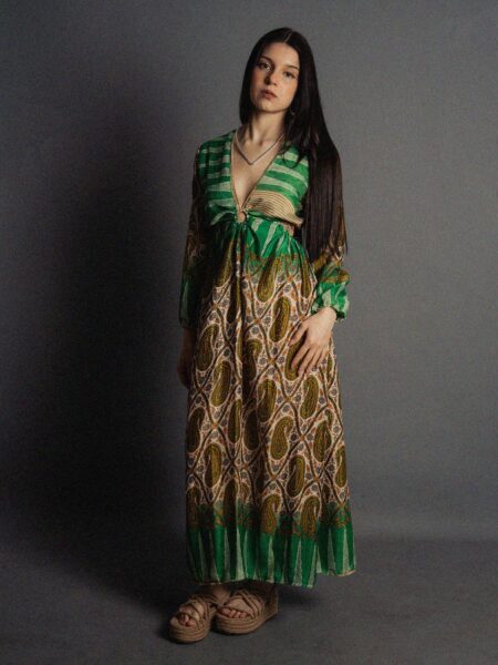 Abito Lungo con Anello verde - Orissa
