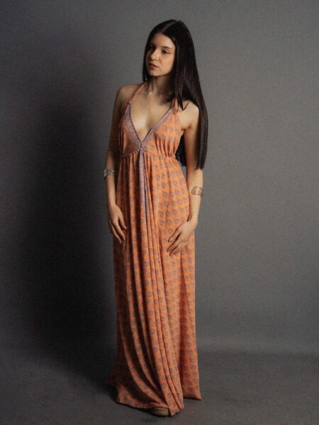 Abito etnico lungo pesca – Delhi