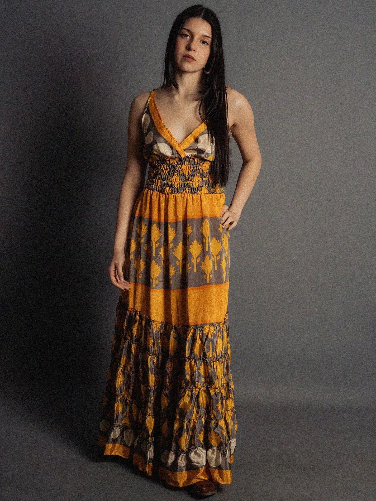 Abito lungo arancione - Bihar